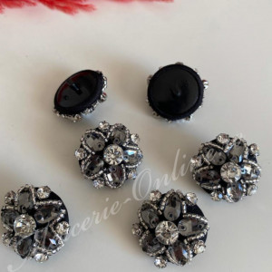 Nasturi Margele si Strasuri, 30mm, (2bucati/set) Cod:2421