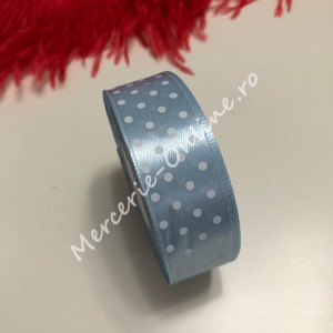 Panglica satin cu buline, latime 2.5cm, (23metri/rola) Cod:1246