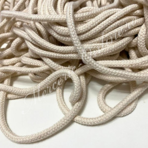 Snur Rotund Bumbac, 6mm, mai multe culori disponibile, (la metru sau 50m/rola) Cod:2259