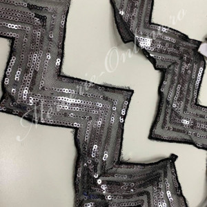 Banda pasmanterie paiete, cca 10cm (la metru) Cod:2360