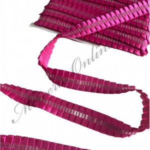 Banda pasmanterie satin cu paiete, cca 2.5cm (9metri/rola) Cod:2133