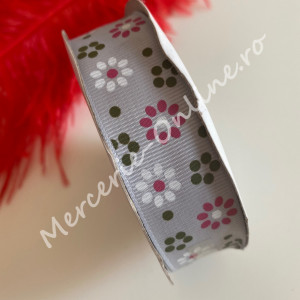 Banda rips cu flori, latime 2.5cm, (22metri/rola) Cod:1338