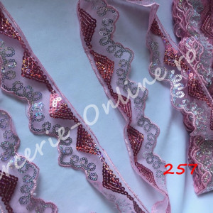 Dantela paiete, cca 5cm (10metri/rola) Cod:0944