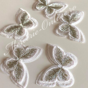 Fluturi brodati lurex, (la bucata) Cod:0246