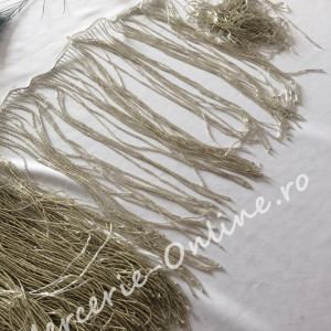 Franjuri din margele tubulare, 30cm, mai multe culori disponibile (la metru) Cod:0796