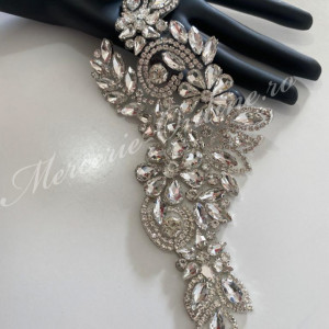 Aplicatie Termoadeziva cu Cristale, Crystal, 10.5x22.5cm (la bucata) Cod:2579