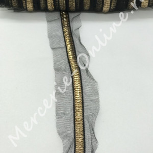 Banda pasmanterie tul cu lant, cca 3cm (la metru) Cod:0697