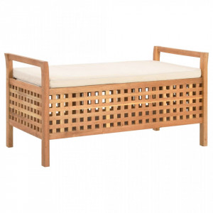Banca de depozitare, 93 x 49 x 49 cm, lemn masiv de nuc - V247608V