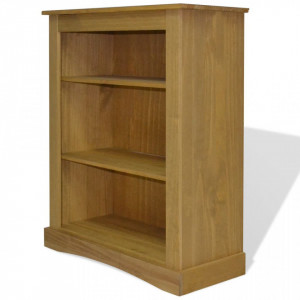 Biblioteca 3 rafturi pin, stil mexican Corona, 81 x 29 x 100 cm - V243745V