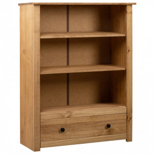 Biblioteca, 80 x 35 x 110 cm, lemn masiv de pin, gama Panama - V282667V