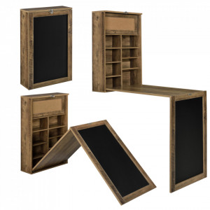 Birou pliabil cu tabla integrata pentru scris, culoarea lemnului - P65373531