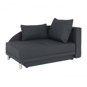 Canapea extensibilă, material textil gri-negru, dreapta, 149x80x90 cm - TP238800