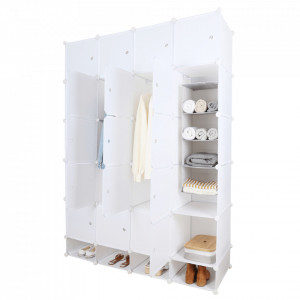 Dulap multifuncţional modular, alb - TP288650