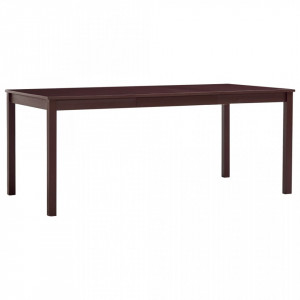 Masa de bucatarie, maro inchis, 180 x 90 x 73 cm, lemn de pin - V283407V