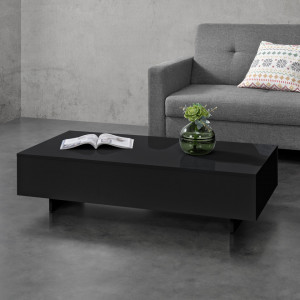 Masuta de cafea, 115 x 55 x 31 cm, negru lucios - P69102691