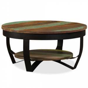 Masuta de cafea, lemn masiv reciclat, 65 x 32 cm - V244674V