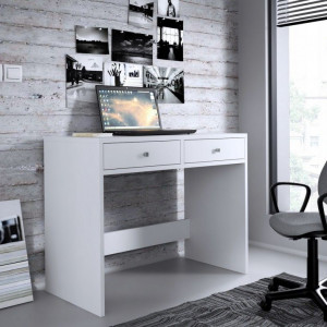 MBBI4 - Masa de Birou 100 cm, office - Alb, Maro, Sonoma