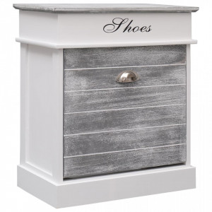 Pantofar, gri, 50 x 28 x 58 cm, lemn de paulownia - V284081V