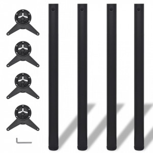 Picioare de masa cu inaltime reglabila, 870 mm, negru, 4 buc - V242140V