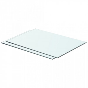 Rafturi, 2 buc., 50 x 30 cm, panouri sticla transparenta - V3051561V