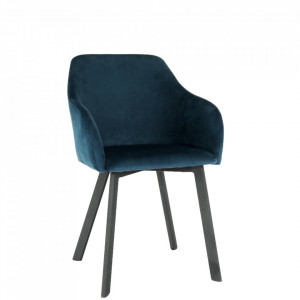 Scaun dining, albastru/negru - TP237298