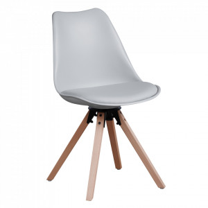 Scaun pivotant elegant, gri deschis - TP288203