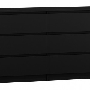 TECON107 - Comoda 120 x 30 x 77 cm, Negru-Mat