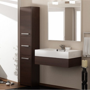 TEDUM102 - Dulap inalt baie, Wenge 30 x 30 x 170 cm, PAL
