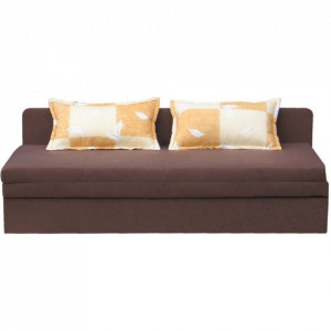 Canapea, extensibilăă cu spaţiu de depozitare, material maro, 193x74x70 cm - TP8025431