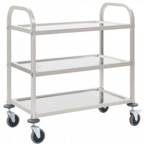 Carucior de bucatarie 3 niveluri 107x55x90 cm otel inoxidabil - V50914V