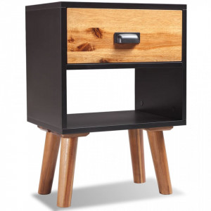 Noptiera din lemn dur de salcam 40 x 30 x 58 cm - V243176V