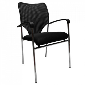 Scaun conferinţă, negru, 54x82x56 cm - TP255204