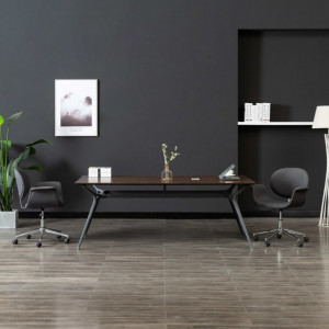 Scaun de birou pivotant, gri, material textil - V3054827V
