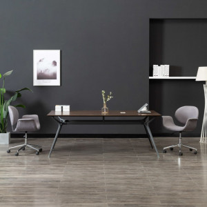 Scaun de birou pivotant, gri, material textil - V3054828V