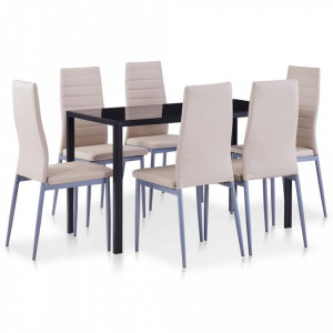 Set mobilier de bucatarie, 7 piese, cappuccino - V281702V
