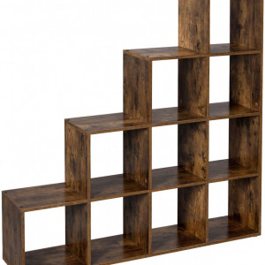 SORAI2 - Rafturi carti, biblioteca stil Industrial, 129.5 x 129.5 x 29 cm