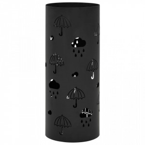 Suport pentru umbrele, model umbrelute, otel, negru - V246804V