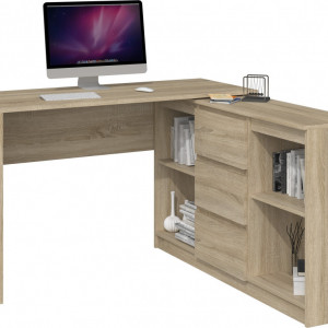 TEBIS104 - Birou, masa de scris 120 x 120 x 76 cm, Sonoma