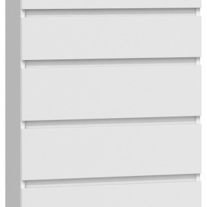 TECOA-AR101 - Comoda 70 x 40 x 113 cm, Alb-Stejar Artisan