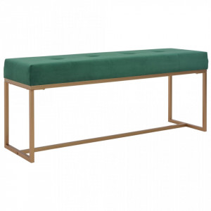 Banca, verde, 120 cm, catifea - V247560V