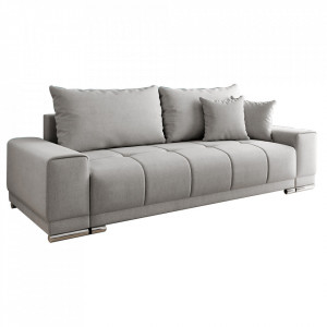 Canapea extensibilă, gri deschis, 255x105x98 cm - TP303455