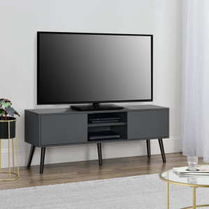 Comoda TV gri inchis/negru - P73649703