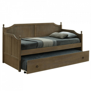 Pat cu un pat suplimentar, 90x200 cm, culoarea stejar antic - TP296030