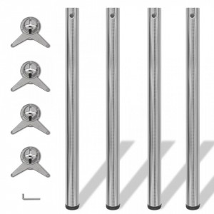 Picioare de masa din nichel slefuit, inaltime reglabila, 870 mm, 4 buc - V242137V