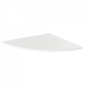Raft de colţ pentru birou, living, hol, alb, 80x80 cm - TP260726