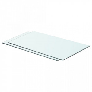 Rafturi, 2 buc., 60 x 30 cm, panouri sticla transparenta - V3051566V