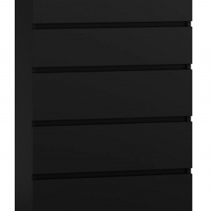 TECON108 - Comoda 70 x 40 x 112 cm, Negru-Mat