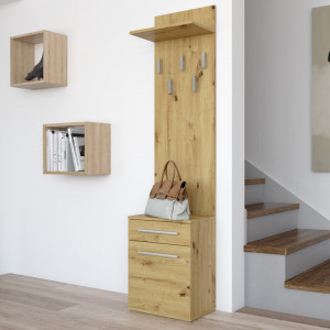 TECUIAR107 - Set Cuier hol 50 x 35 x 180 cm - Stejar Artisan