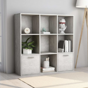 Biblioteca, gri beton, 98 x 30 x 98 cm, PAL - V801120V