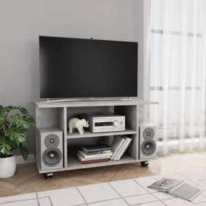 Comoda TV cu rotile, gri beton, 80 x 40 x 40 cm, PAL - V800193V